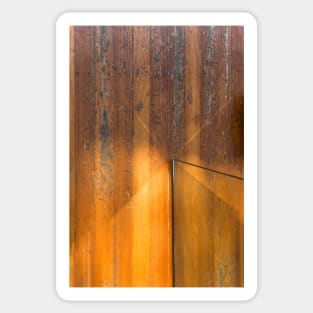 Wood and glass fence Sticker